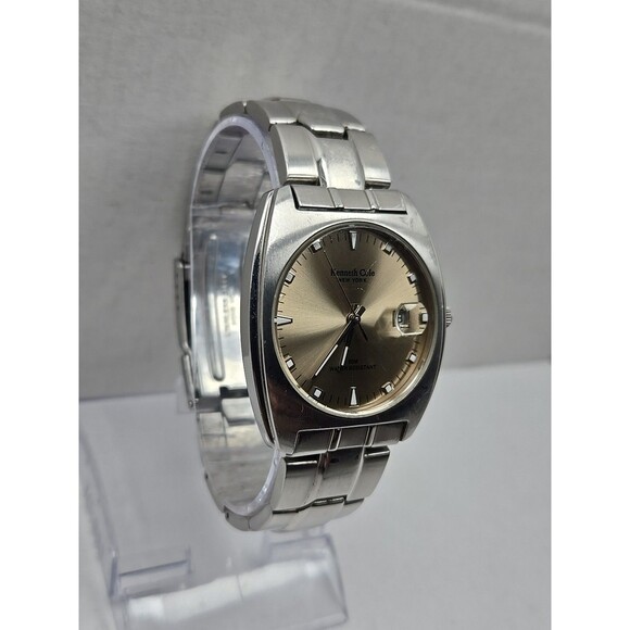 Kenneth Cole New York Mens Quartz Date Stainless Steel 50M New Battery Watch Men - Picture 3 of 11